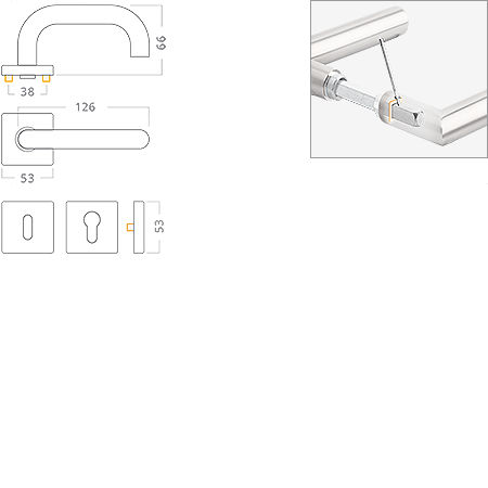 ACT servis -   Una Easy Slide RHR nerez PK